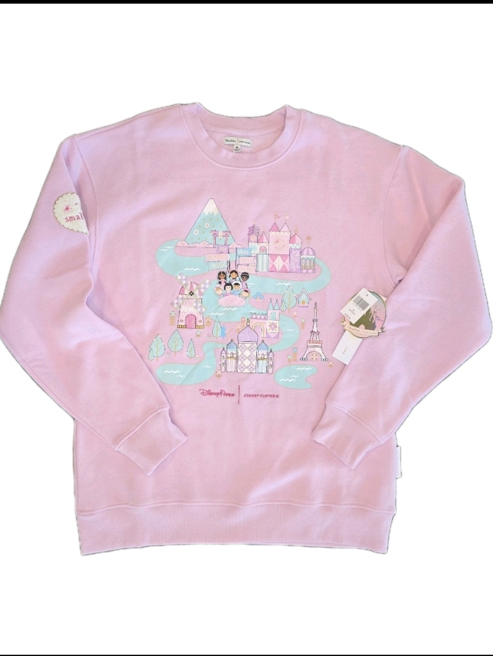 Disney Stoney Clover Lane - It's A Small World Pink Crew Neck Sweater